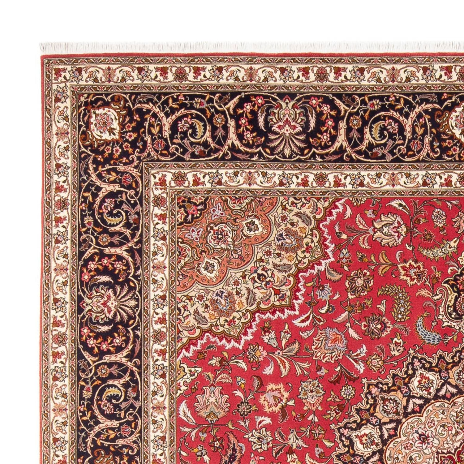 Tapis persan - Tabriz - Royal carré  - 252 x 252 cm - rouge