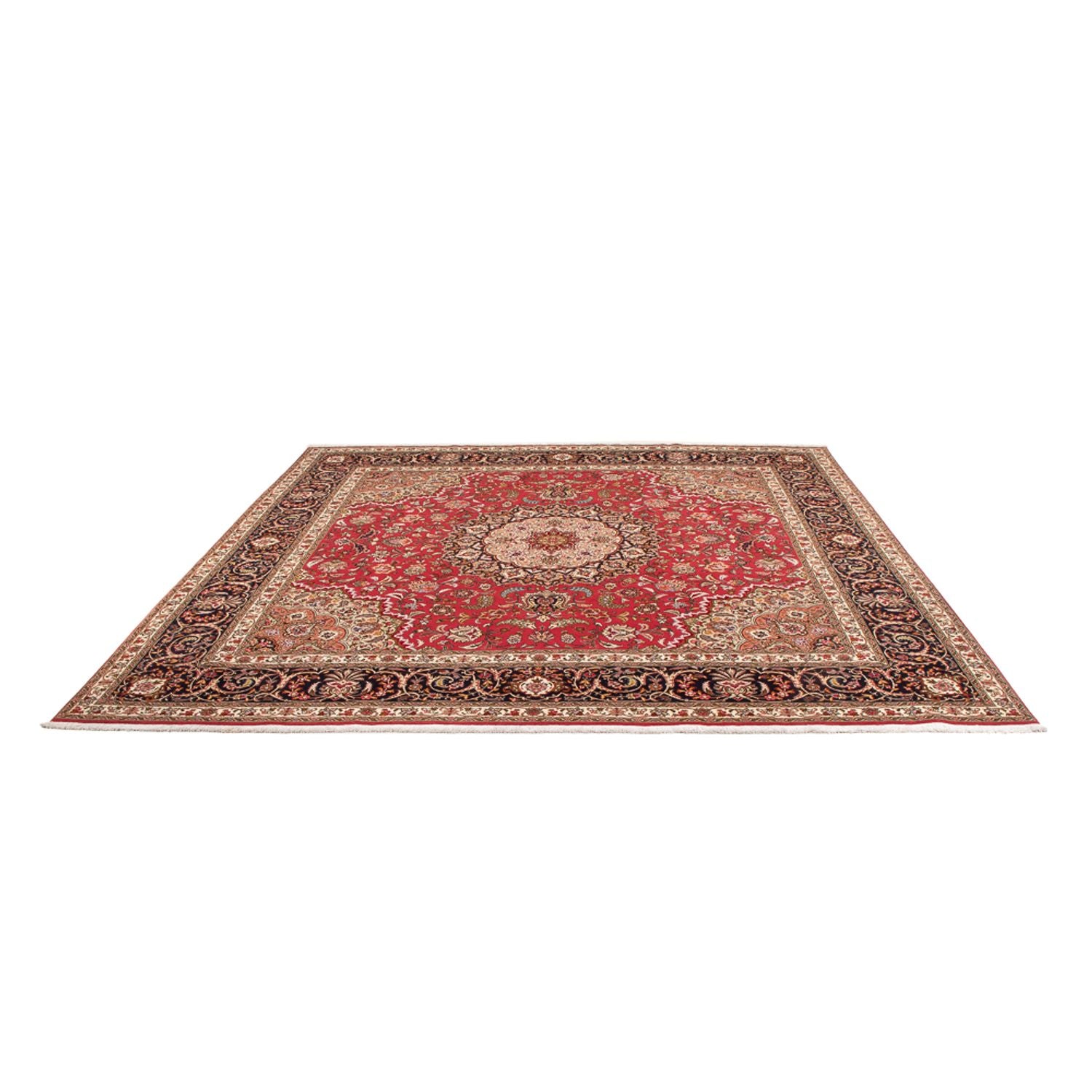 Tapis persan - Tabriz - Royal carré  - 252 x 252 cm - rouge