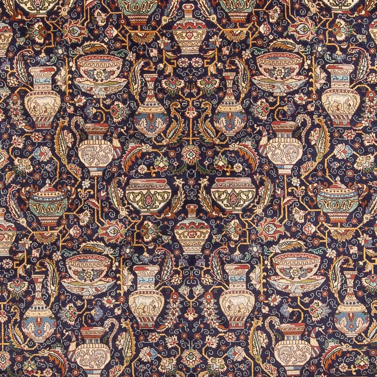 Tapis persan - Tabriz - 387 x 300 cm - bleu foncé