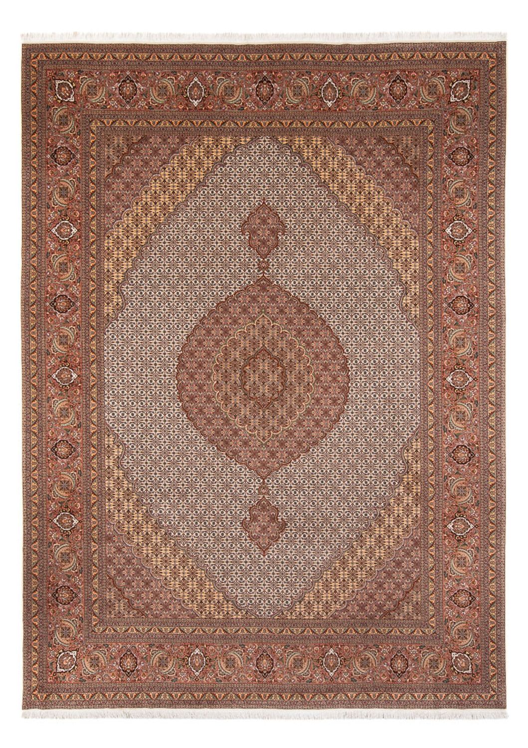 Tapis persan - Tabriz - 355 x 250 cm - marron clair