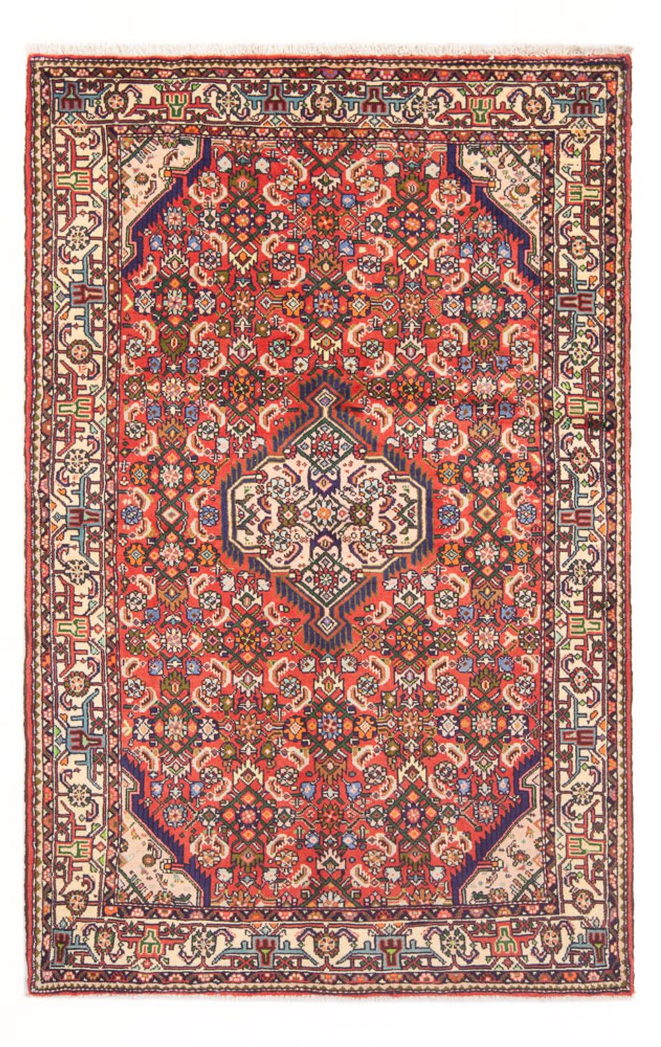 Tapis persan - Nomadic - 194 x 147 cm - rouge