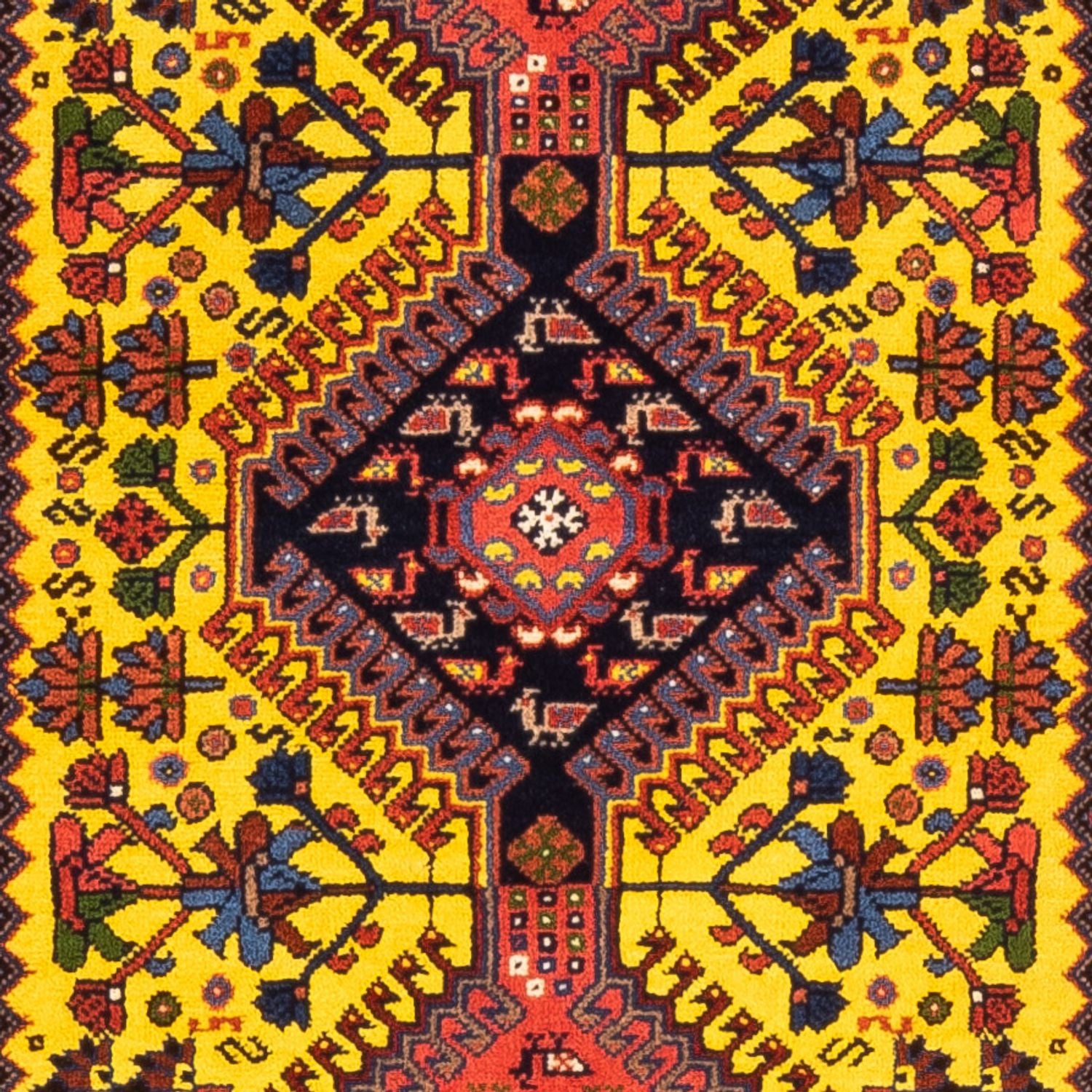 Tapis de couloir Tapis persan - Nomadic - 202 x 78 cm - jaune