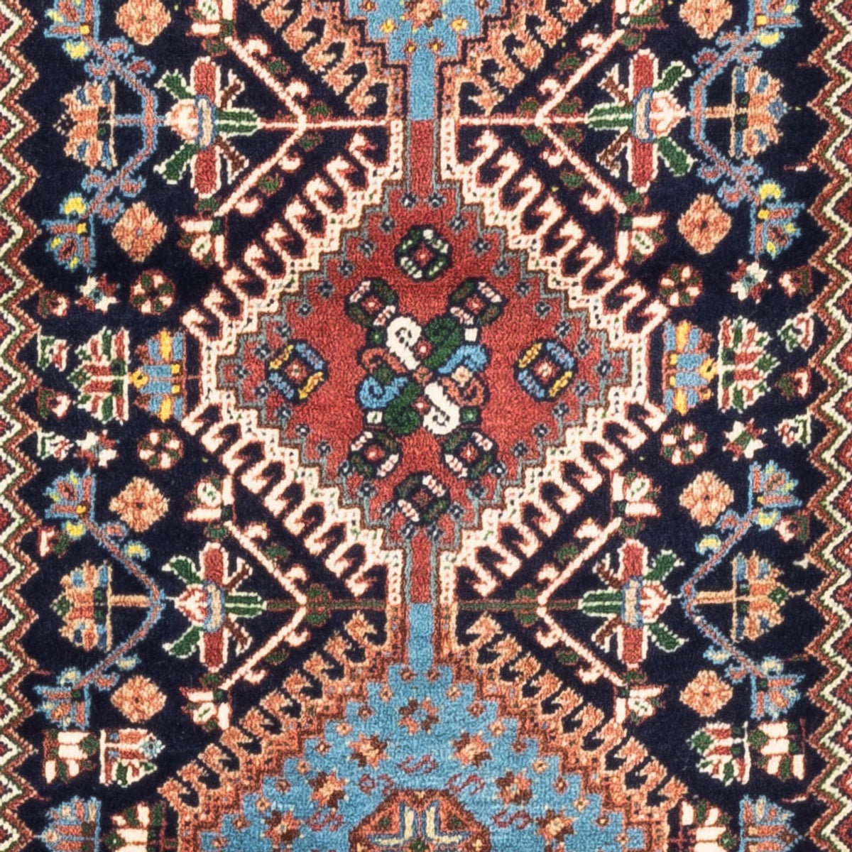 Tapis de couloir Tapis persan - Nomadic - 200 x 83 cm - bleu foncé