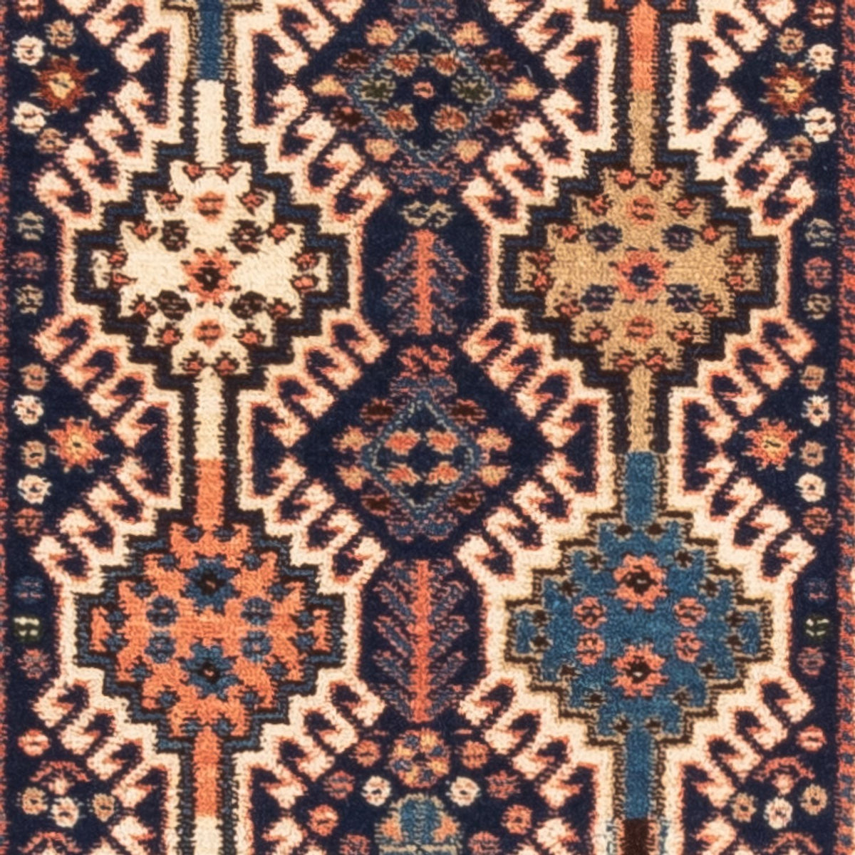 Tapis de couloir Tapis persan - Nomadic - 140 x 50 cm - bleu foncé