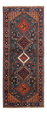 Tapis de couloir Tapis persan - Nomadic - 196 x 80 cm - bleu