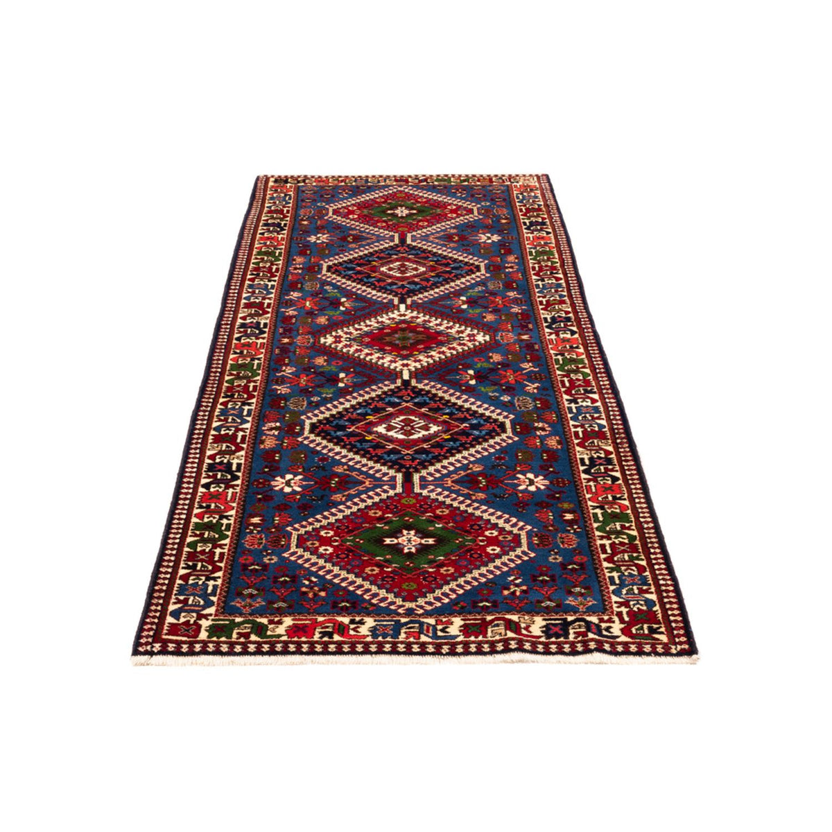 Tapis de couloir Tapis persan - Nomadic - 200 x 79 cm - bleu