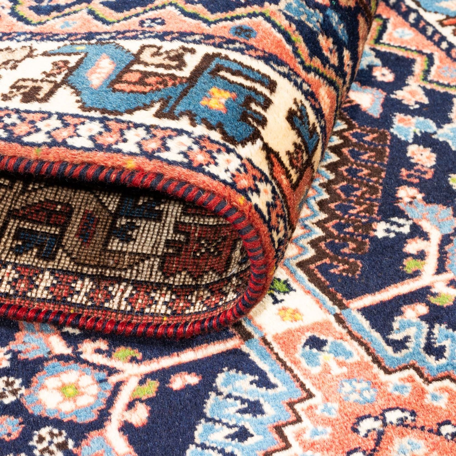 Tapis de couloir Tapis persan - Nomadic - 187 x 60 cm - bleu foncé