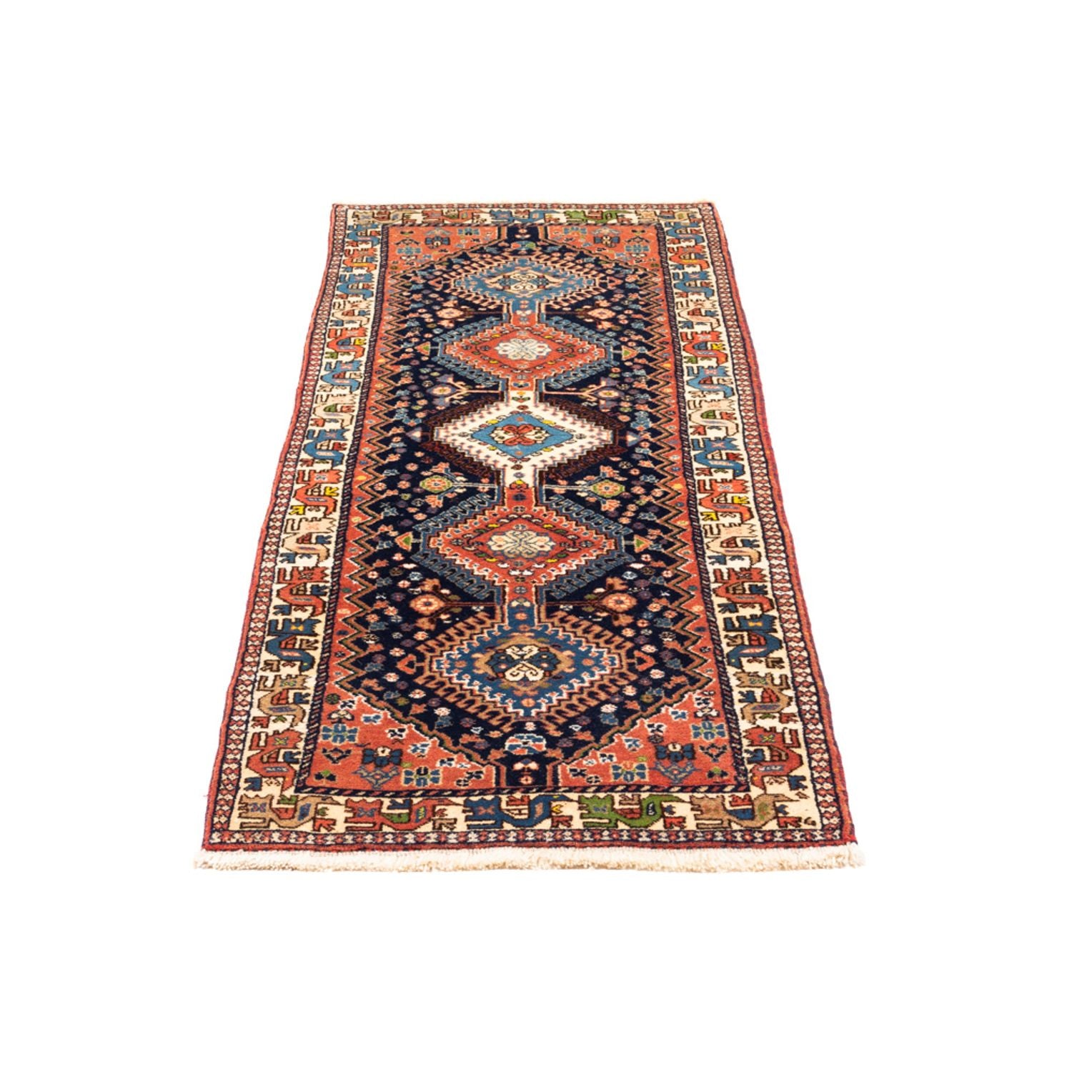 Tapis de couloir Tapis persan - Nomadic - 187 x 60 cm - bleu foncé