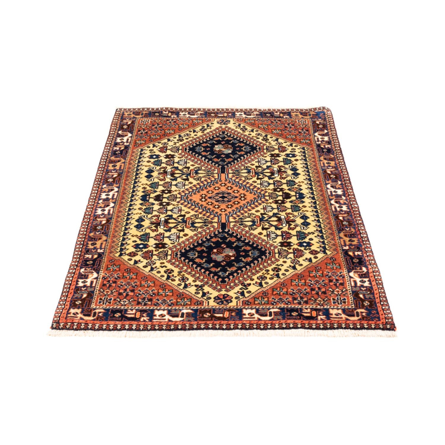 Tapis persan - Nomadic - 140 x 74 cm - crème