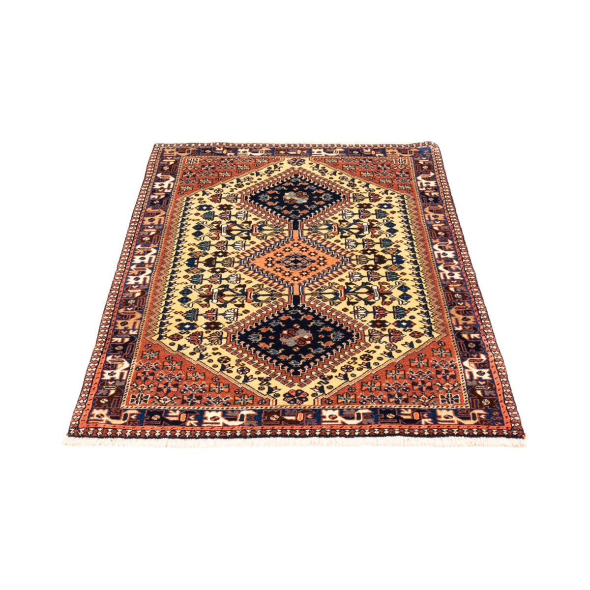 Tapis persan - Nomadic - 140 x 74 cm - crème