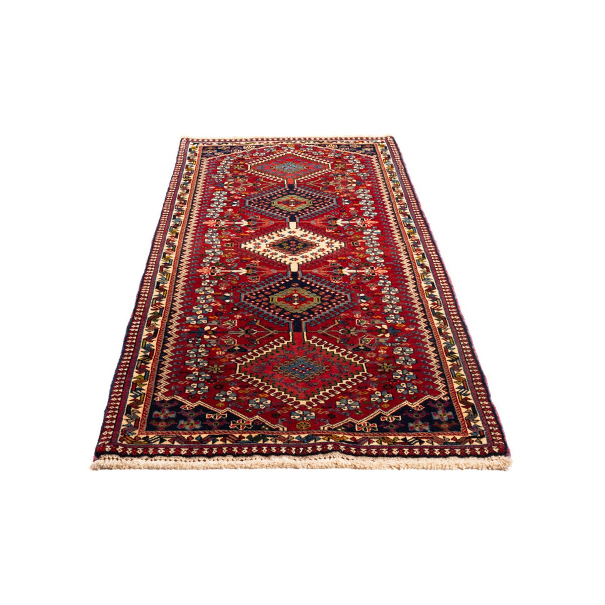 Tapis de couloir Tapis persan - Nomadic - 195 x 82 cm - rouge