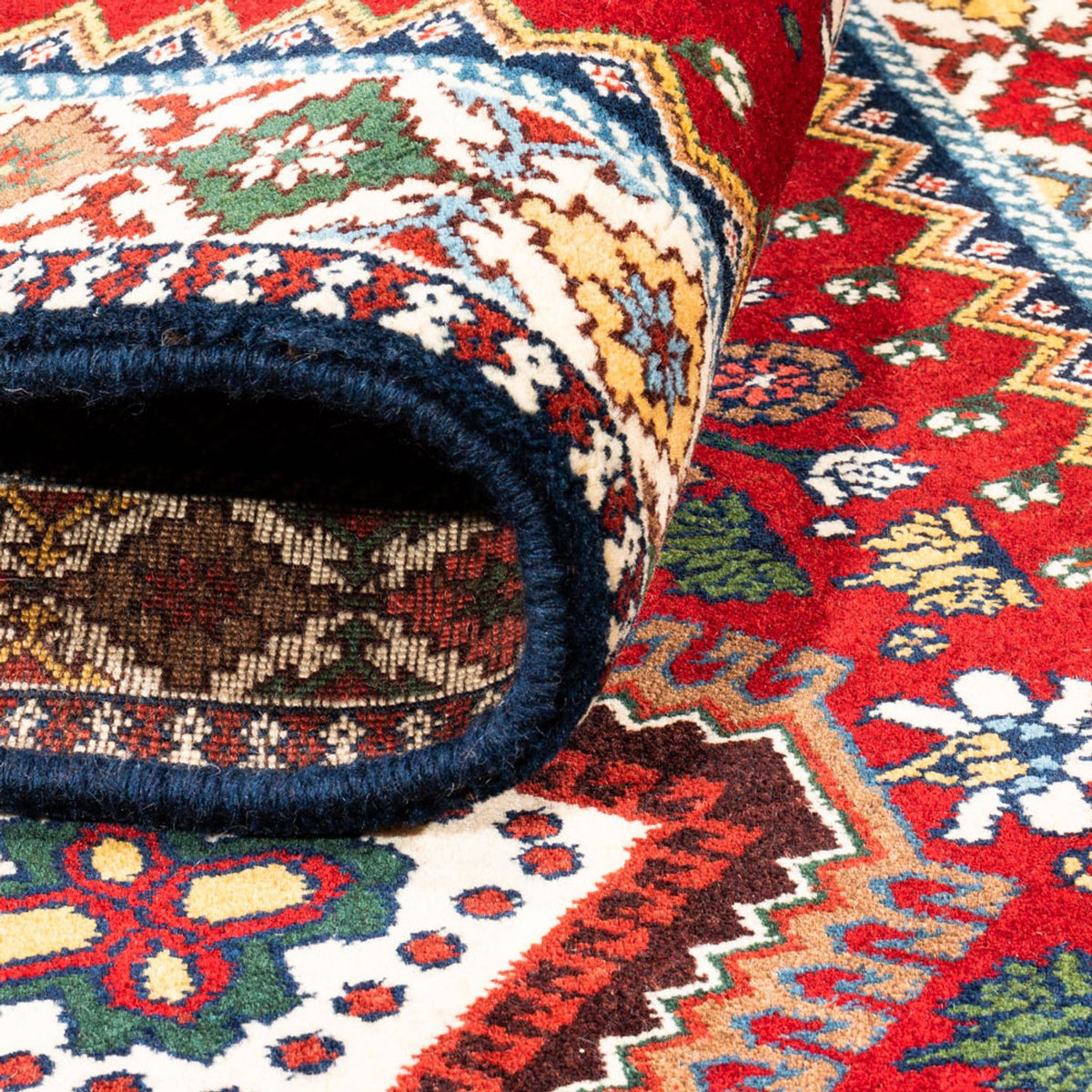 Tapis de couloir Tapis persan - Nomadic - 197 x 83 cm - rouge