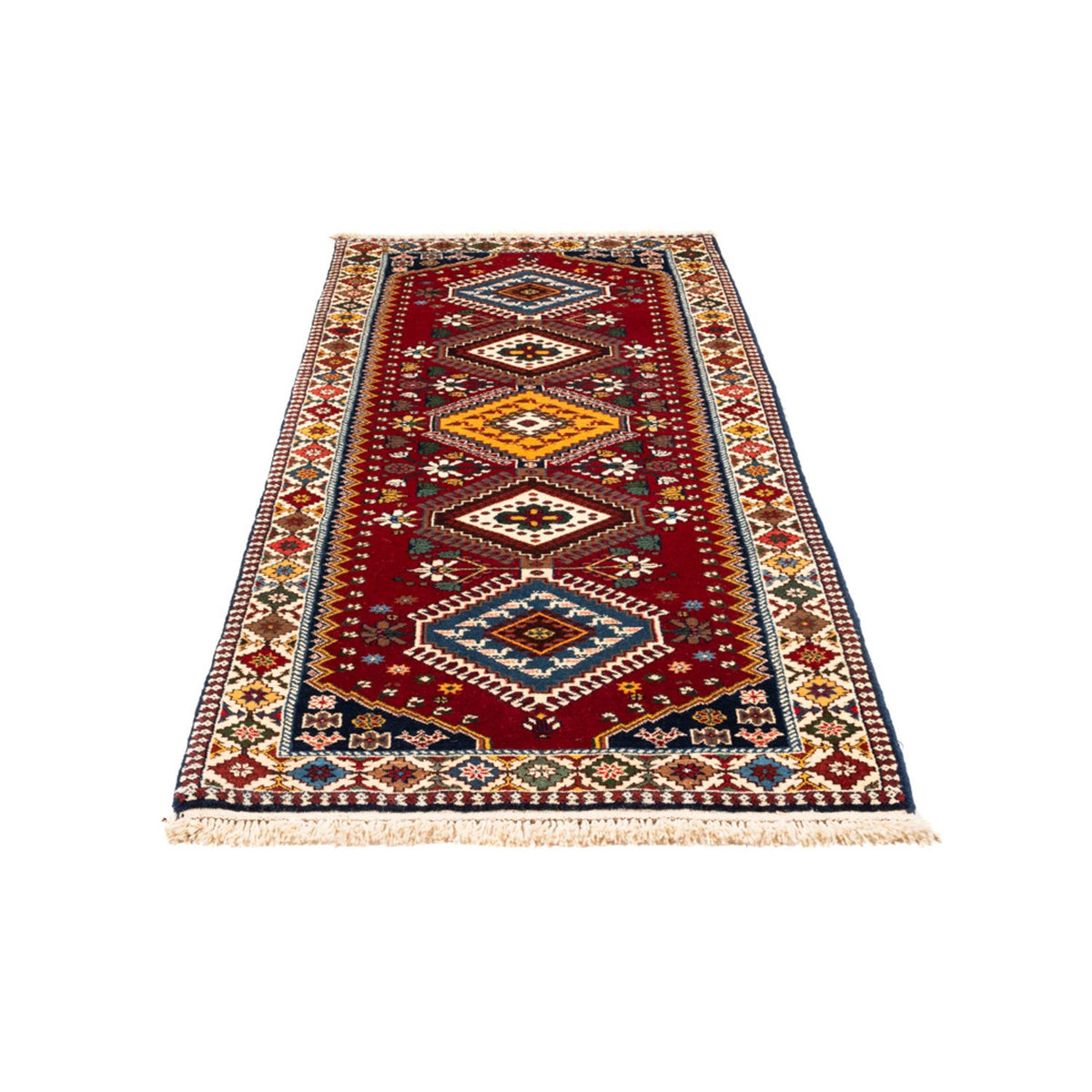 Tapis de couloir Tapis persan - Nomadic - 197 x 83 cm - rouge
