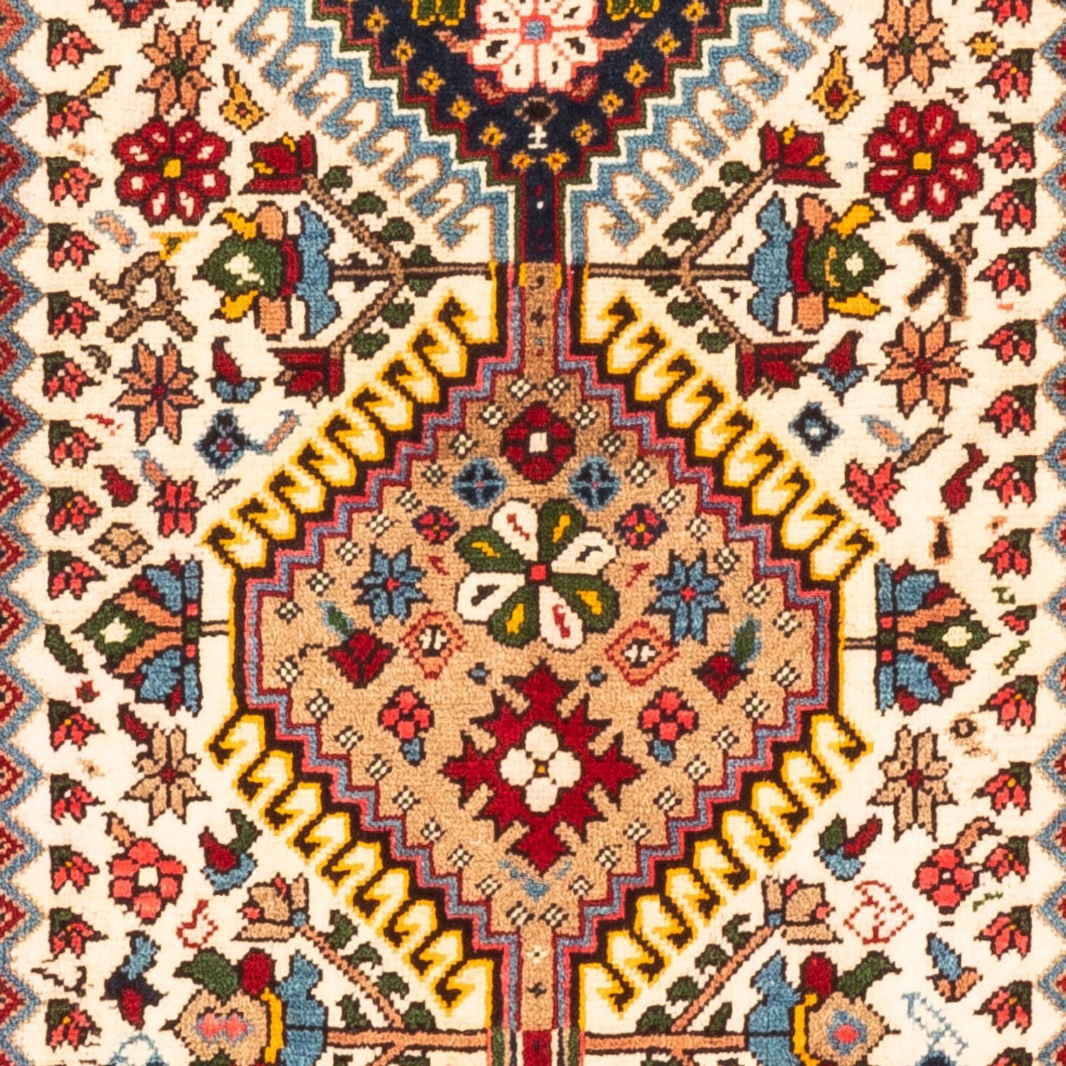 Tapis de couloir Tapis persan - Nomadic - 188 x 82 cm - crème