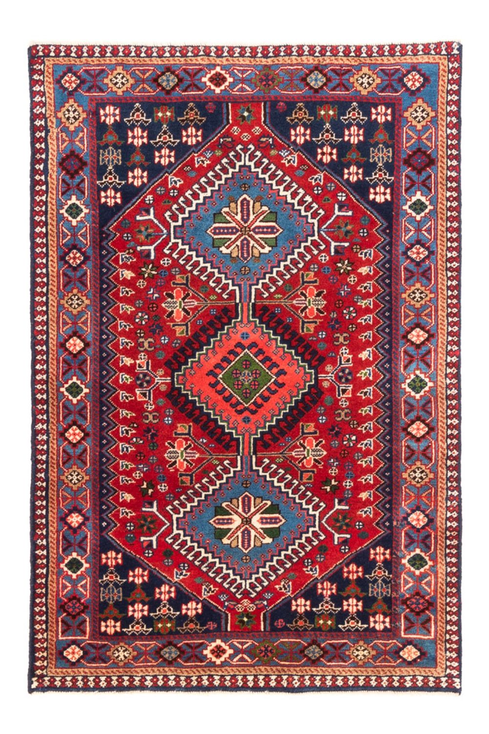 Tapis persan - Nomadic - 115 x 82 cm - rouge