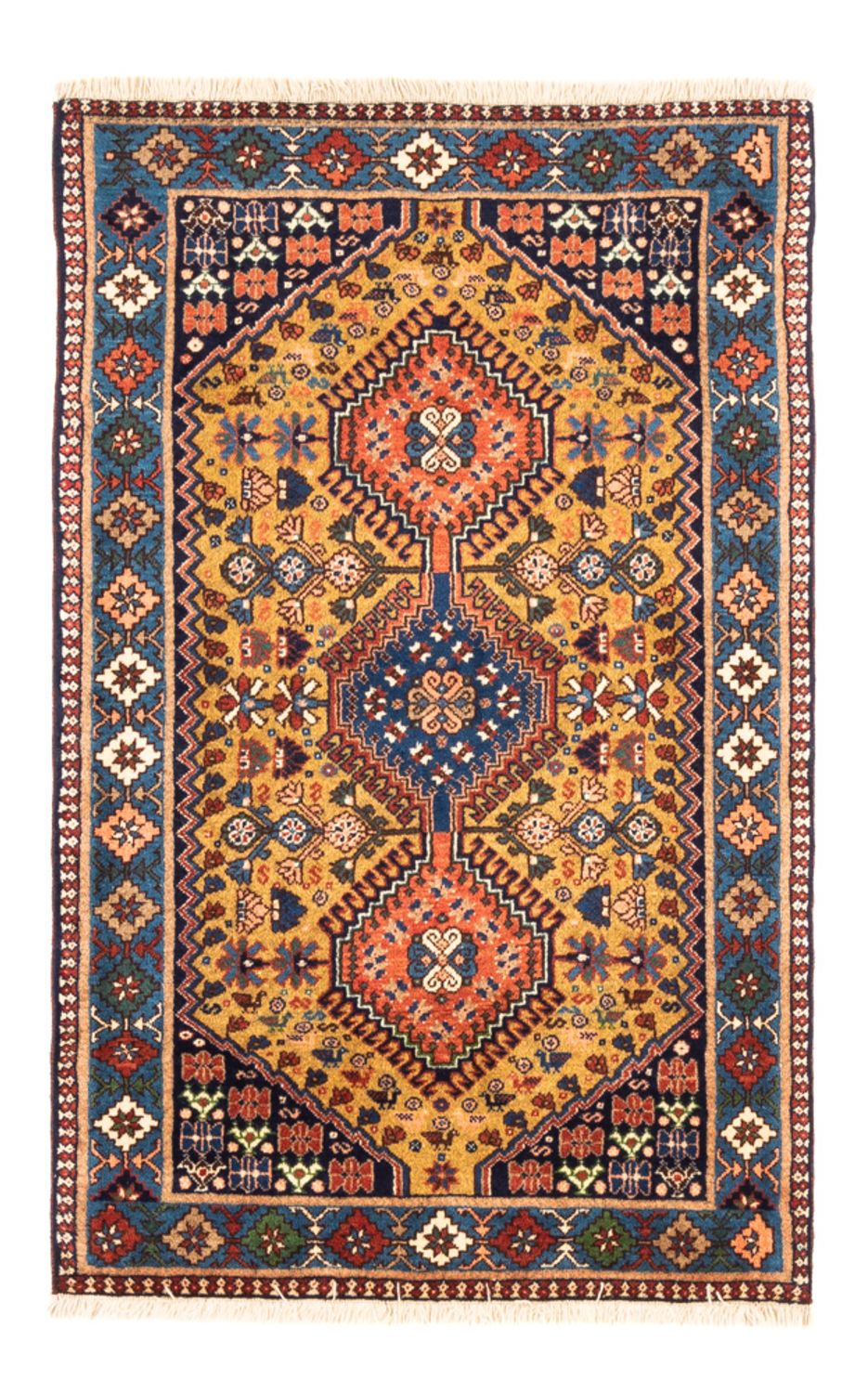 Tapis persan - Nomadic - 130 x 80 cm - jaune