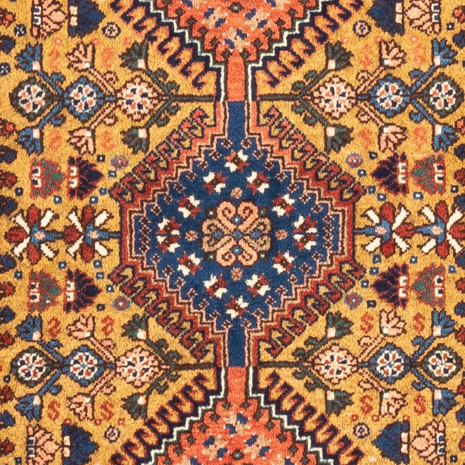 Tapis persan - Nomadic - 130 x 80 cm - jaune