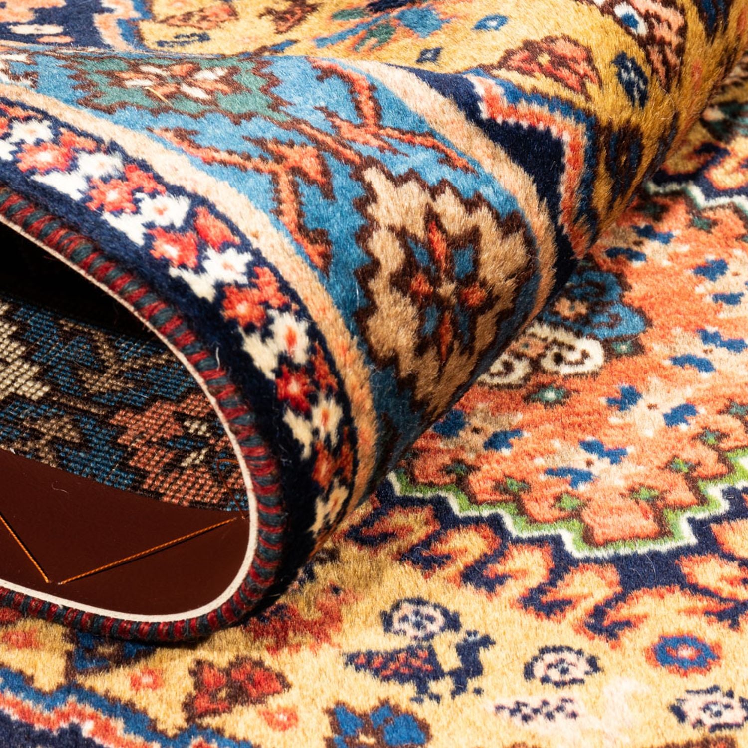 Tapis persan - Nomadic - 130 x 80 cm - jaune