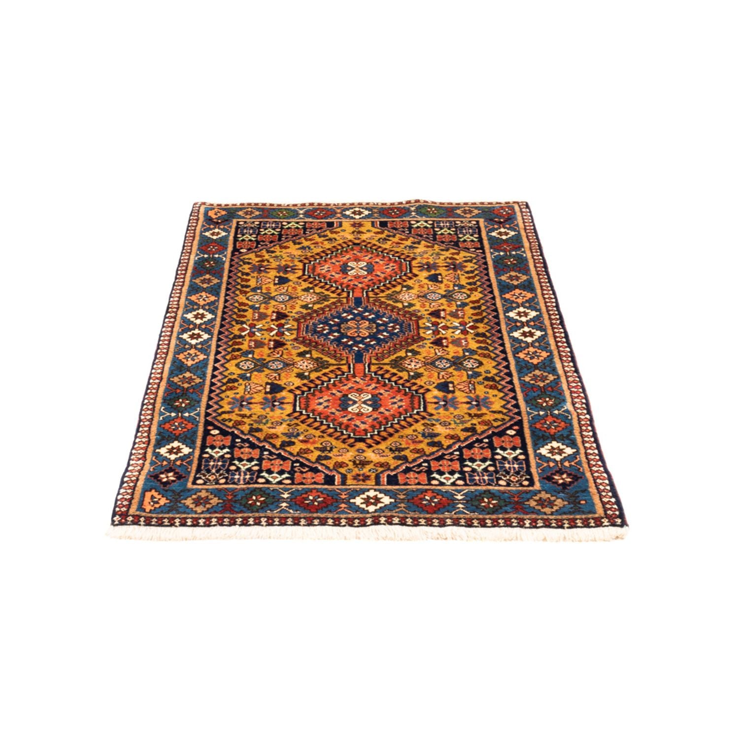 Tapis persan - Nomadic - 130 x 80 cm - jaune