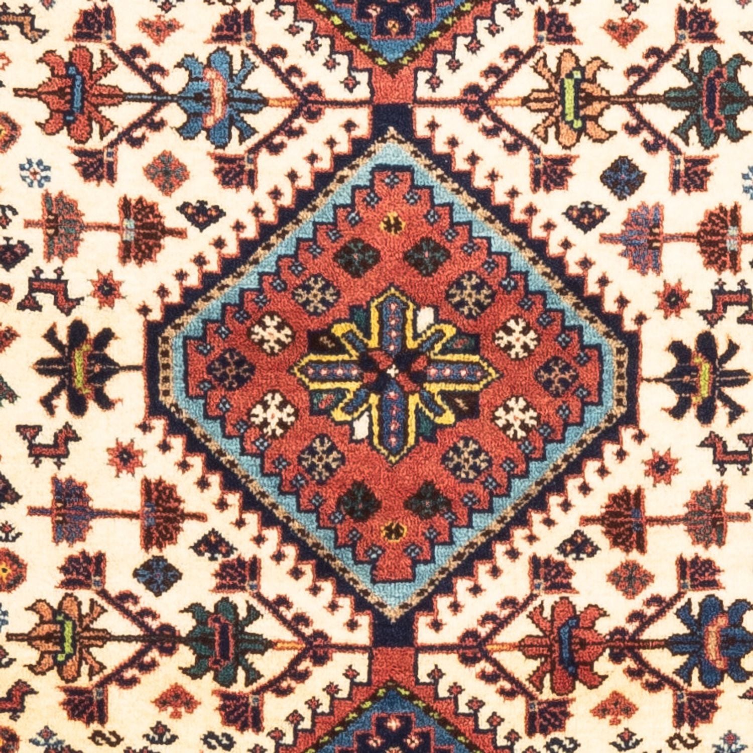 Tapis persan - Nomadic - 130 x 82 cm - crème