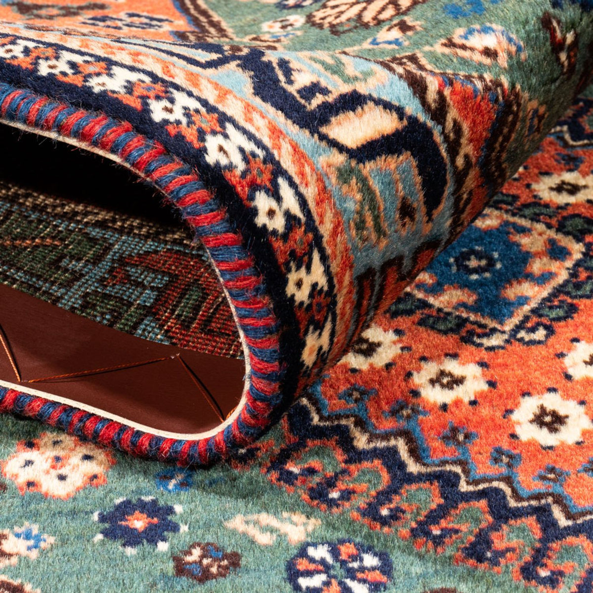 Tapis persan - Nomadic - 130 x 80 cm - vert