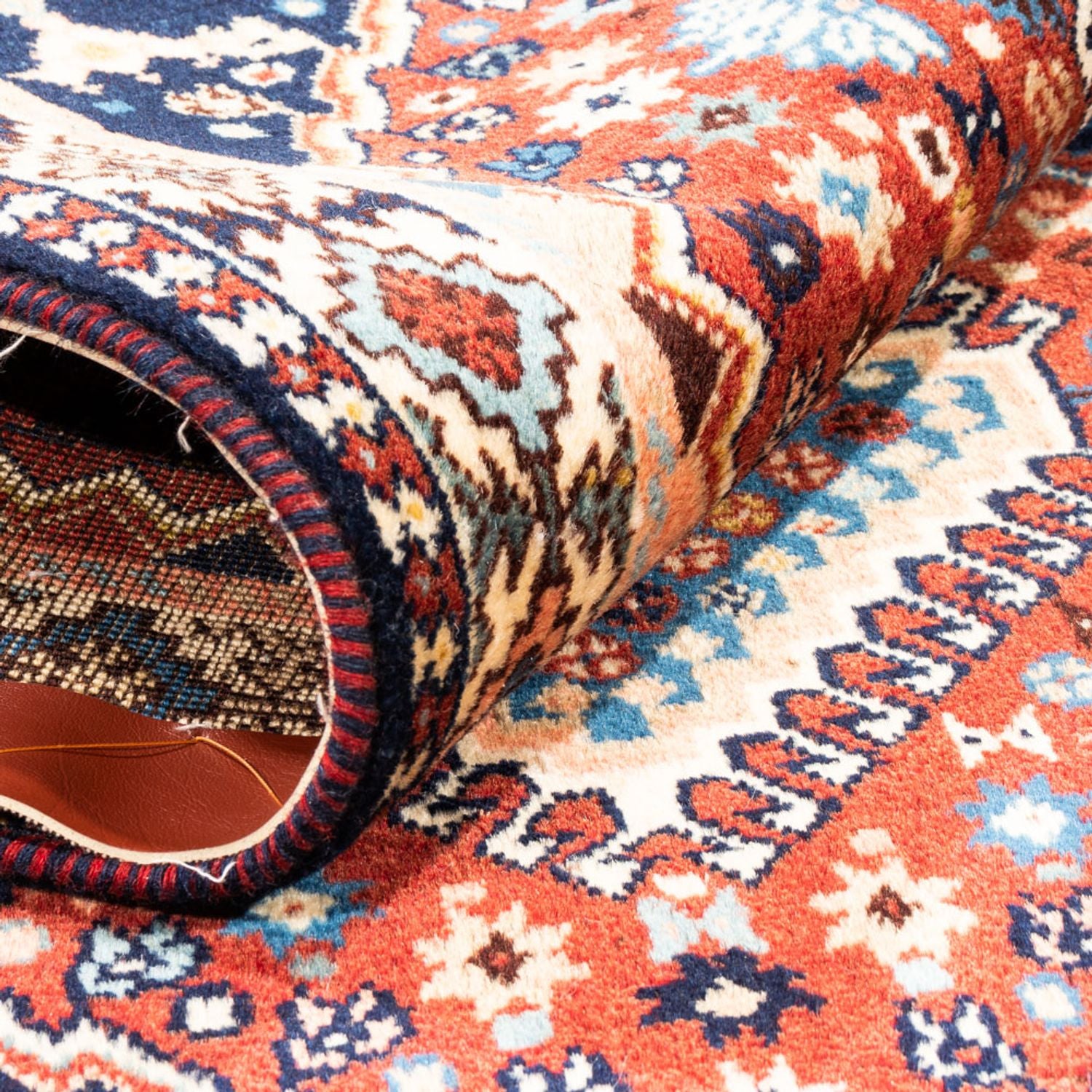 Tapis persan - Nomadic - 131 x 86 cm - rouge
