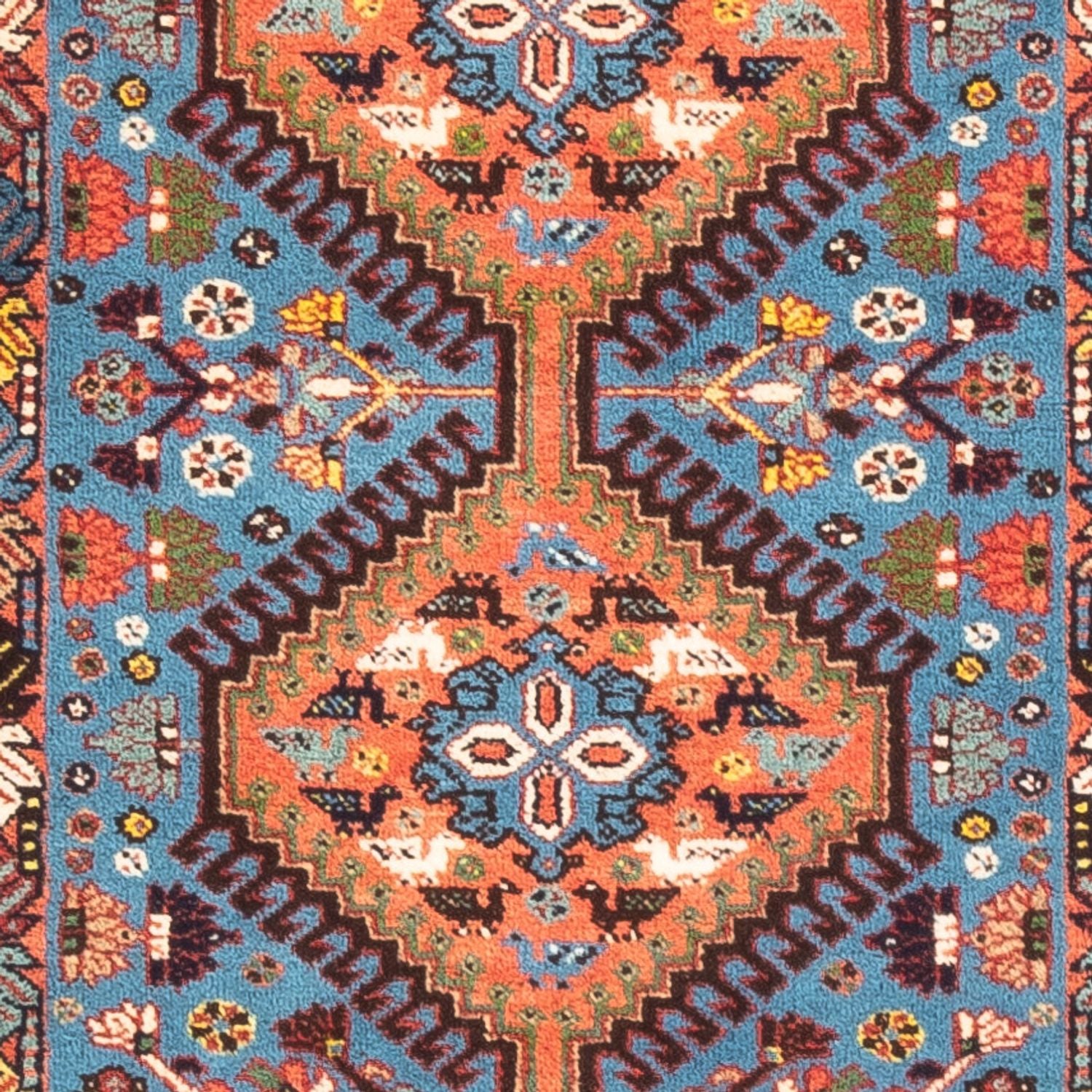 Tapis de couloir Tapis persan - Nomadic - 200 x 60 cm - bleu clair