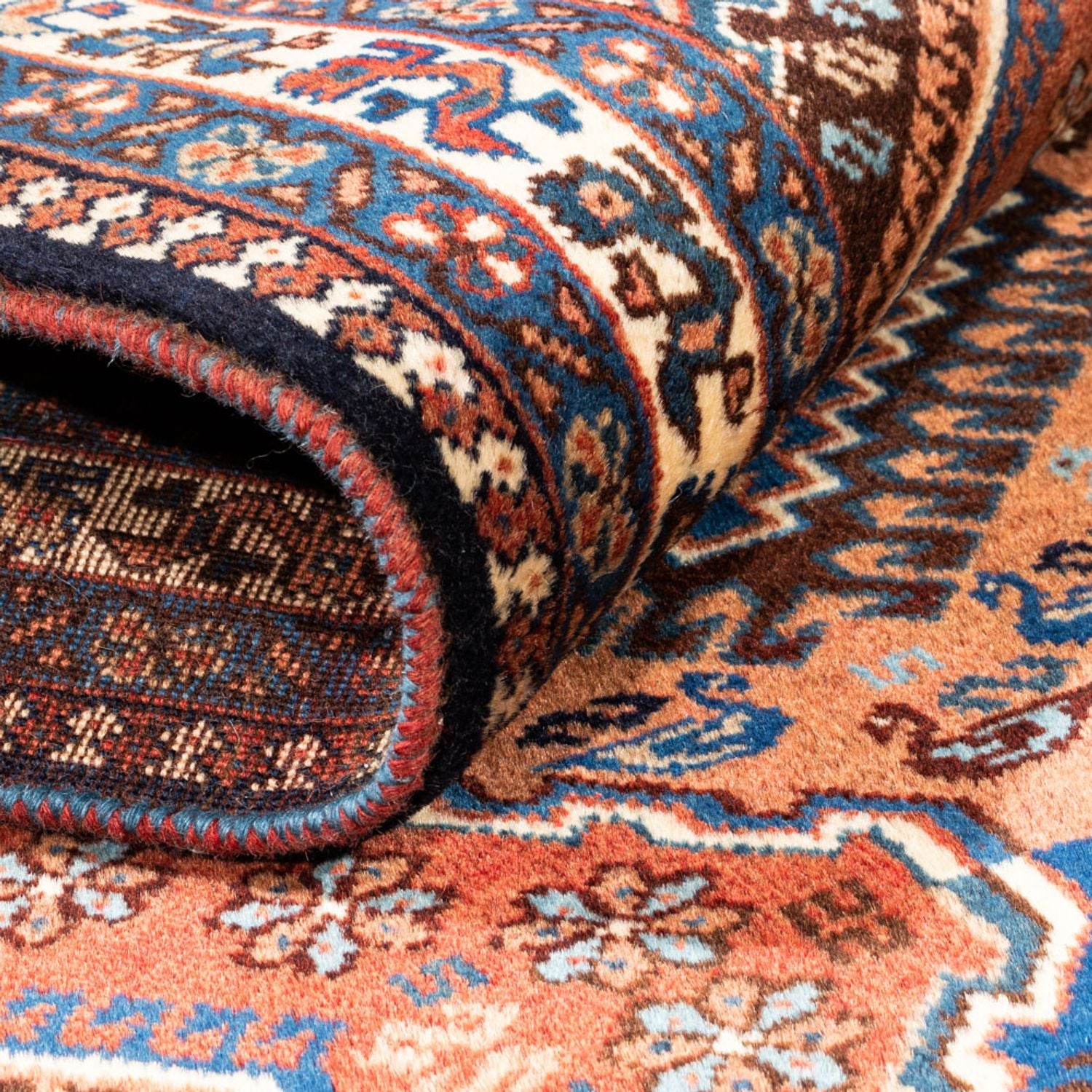 Tapis de couloir Tapis persan - Nomadic - 194 x 85 cm - rouge