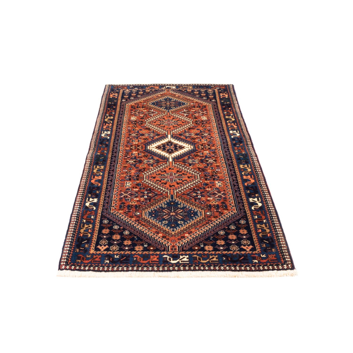 Tapis de couloir Tapis persan - Nomadic - 200 x 80 cm - rouge