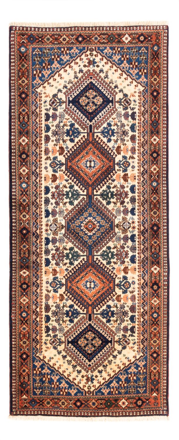 Tapis de couloir Tapis persan - Nomadic - 195 x 83 cm - crème