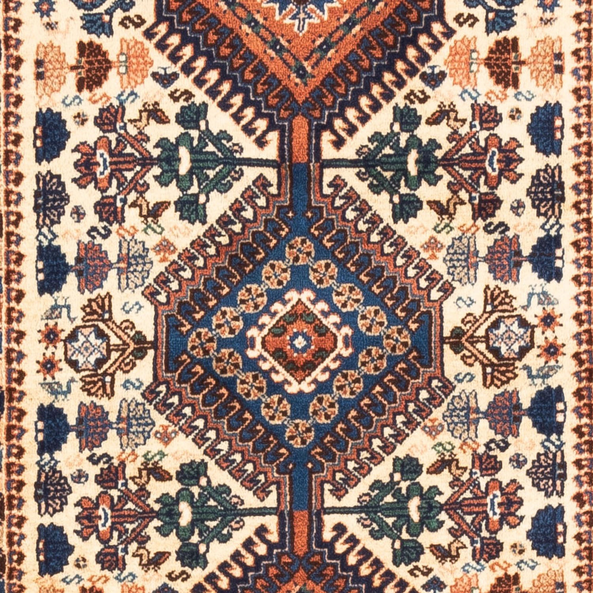 Tapis de couloir Tapis persan - Nomadic - 195 x 83 cm - crème