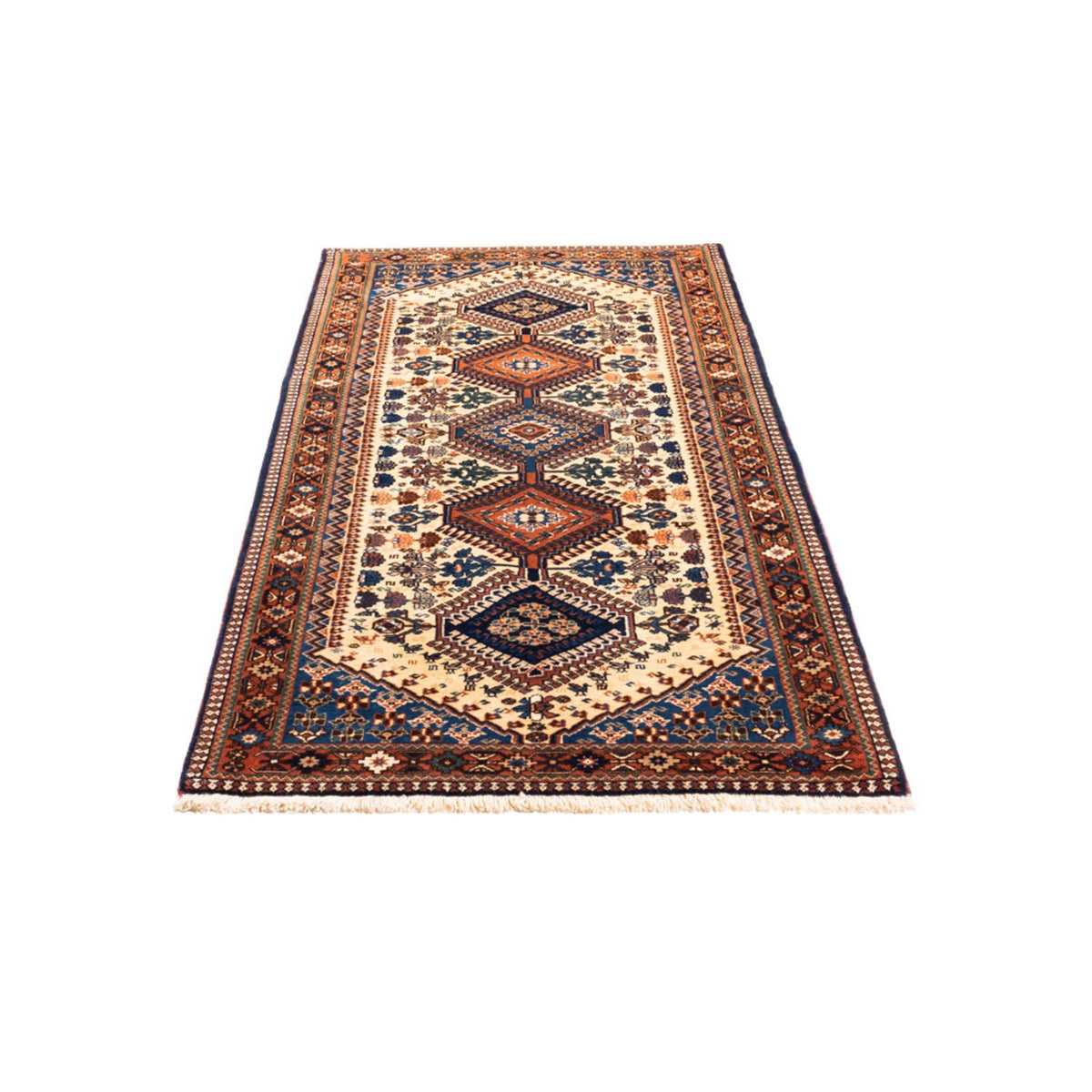 Tapis de couloir Tapis persan - Nomadic - 195 x 83 cm - crème
