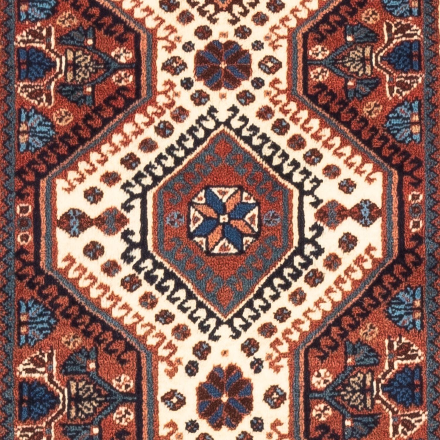 Tapis de couloir Tapis persan - Nomadic - 190 x 85 cm - crème