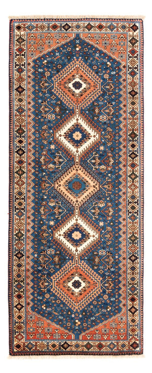 Tapis de couloir Tapis persan - Nomadic - 200 x 84 cm - bleu