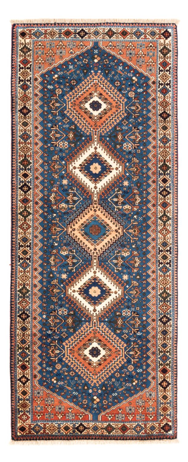 Tapis de couloir Tapis persan - Nomadic - 200 x 84 cm - bleu