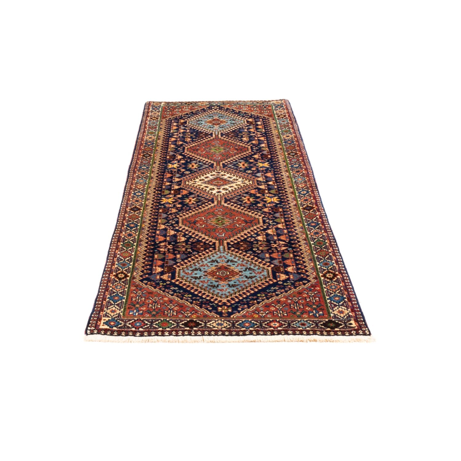 Tapis de couloir Tapis persan - Nomadic - 204 x 80 cm - bleu foncé