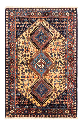 Tapis persan - Nomadic - 132 x 87 cm - jaune