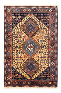 Tapis persan - Nomadic - 132 x 87 cm - jaune