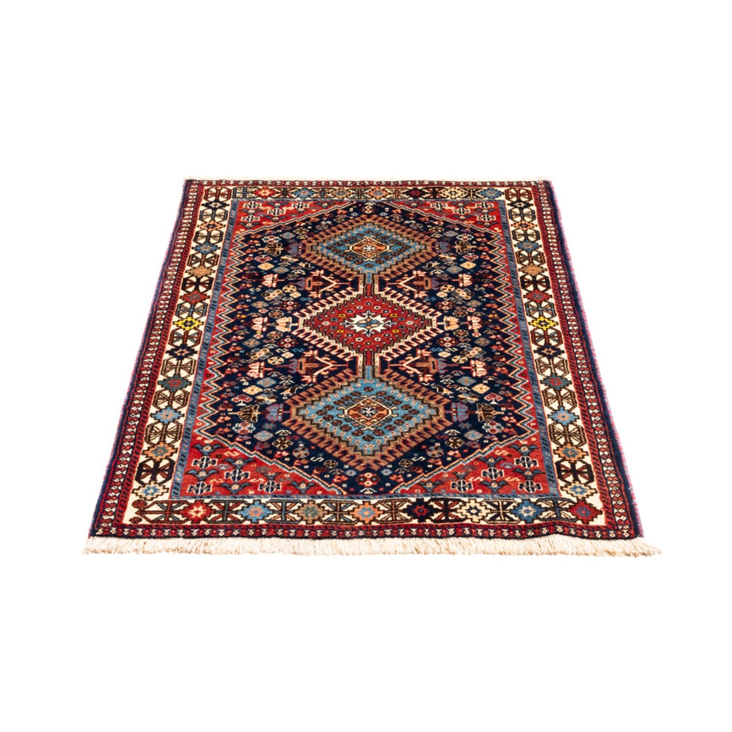 Tapis persan - Nomadic - 124 x 78 cm - bleu foncé