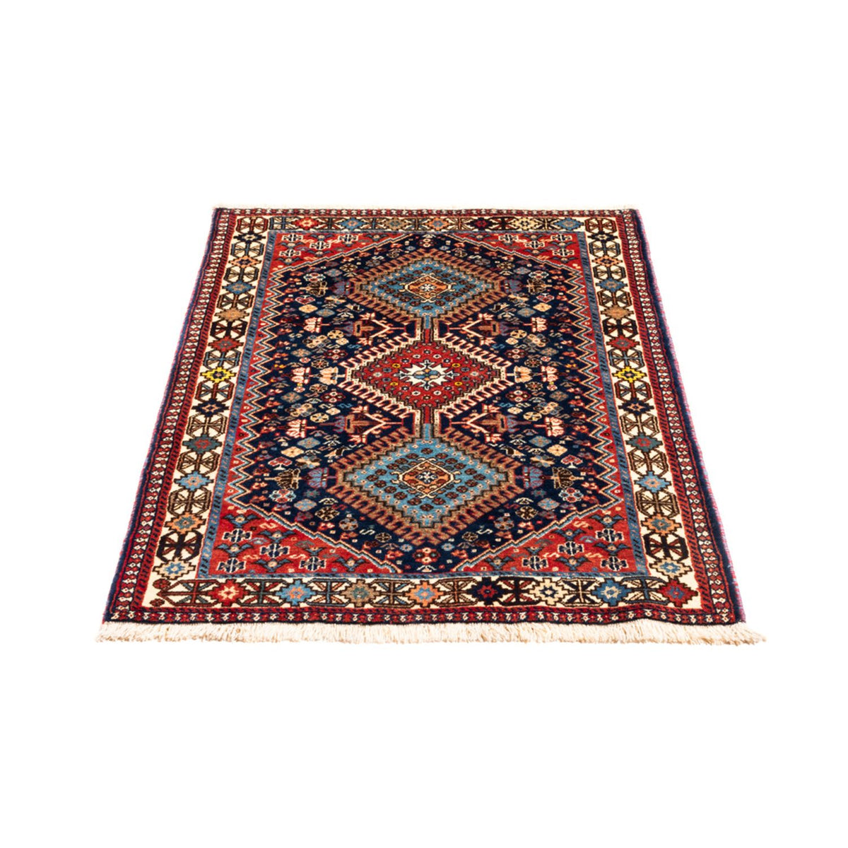 Tapis persan - Nomadic - 124 x 78 cm - bleu foncé