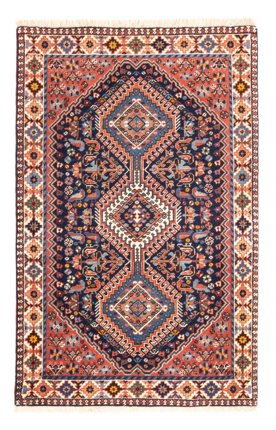 Tapis persan - Nomadic - 125 x 80 cm - bleu foncé