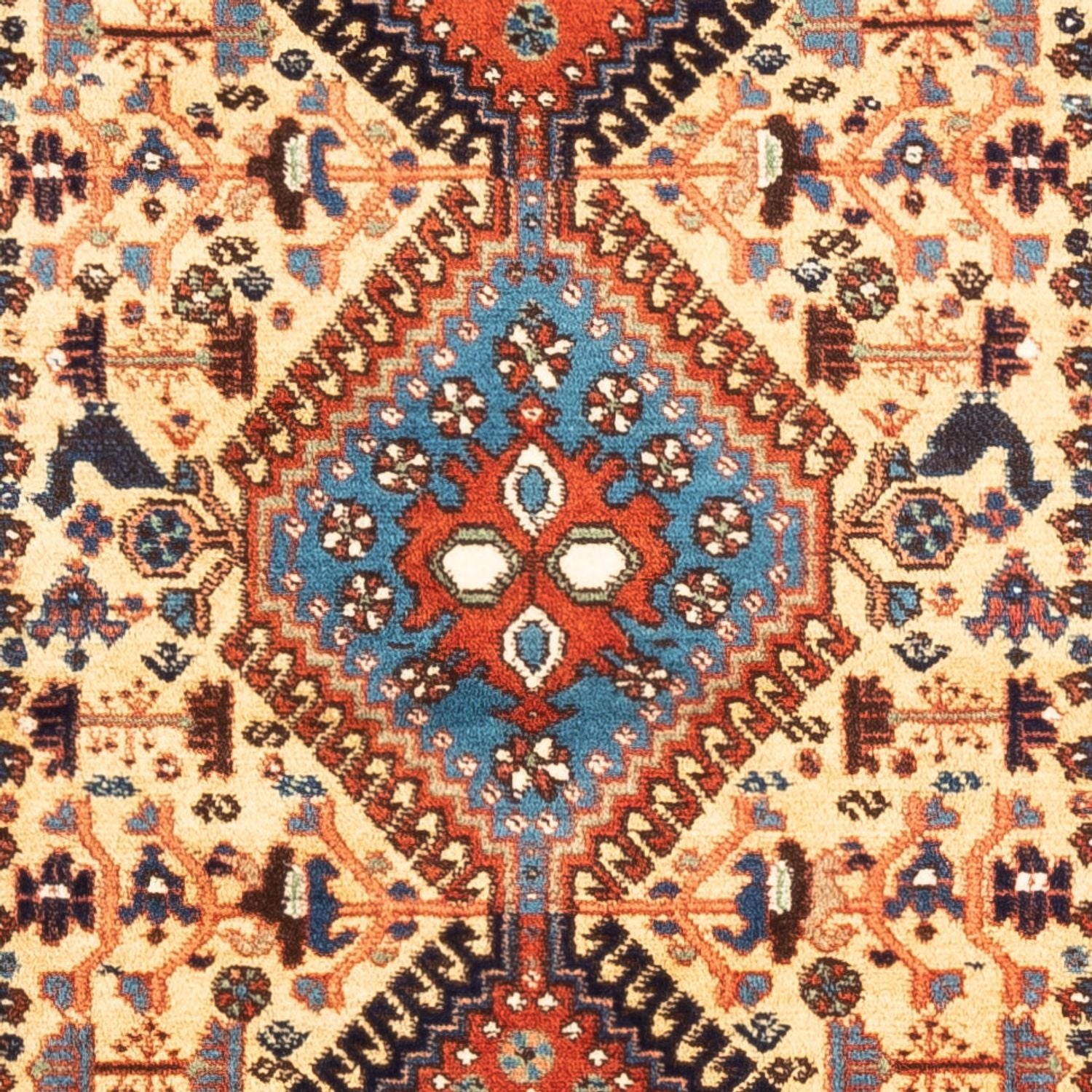 Tapis persan - Nomadic - 130 x 84 cm - crème