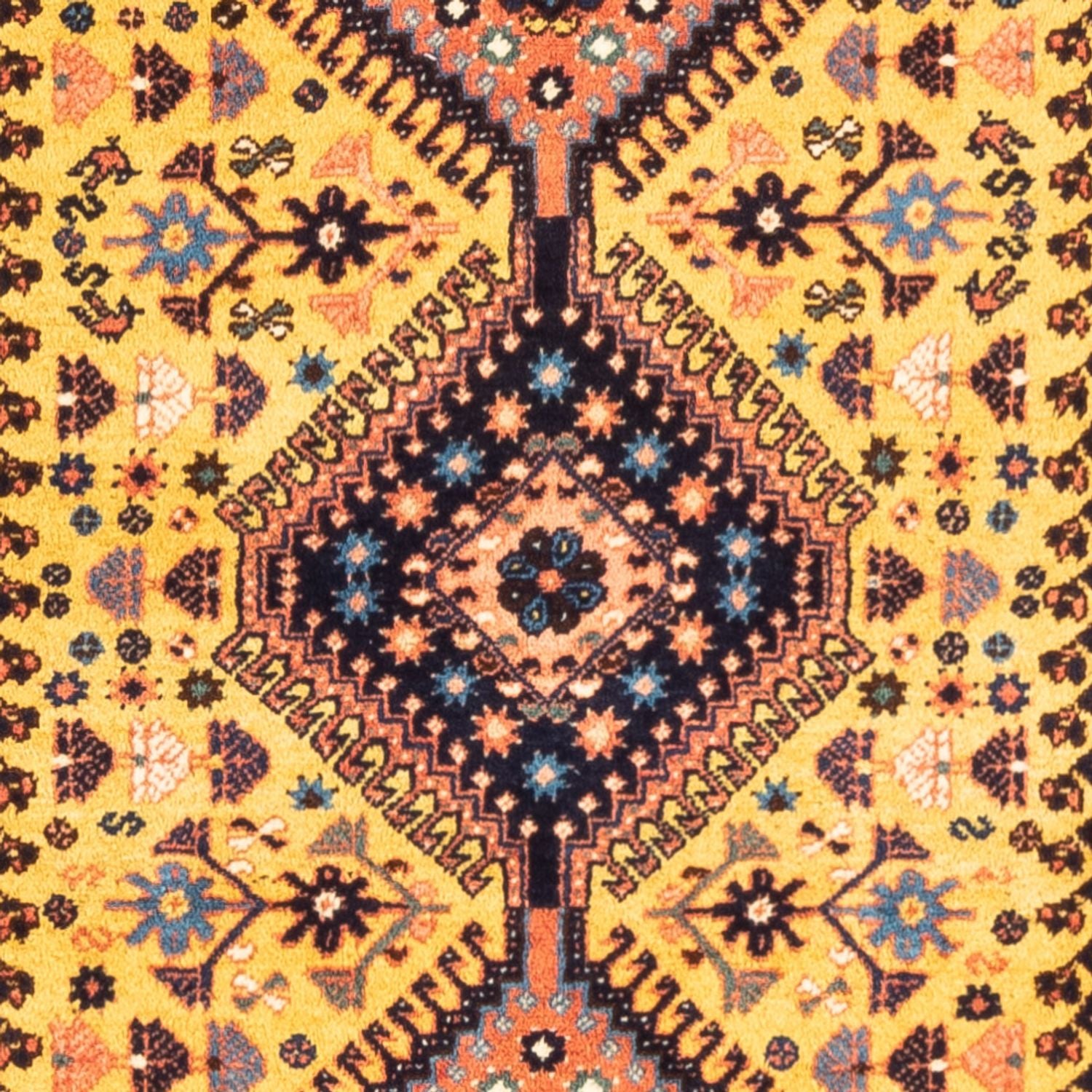 Tapis persan - Nomadic - 133 x 82 cm - jaune