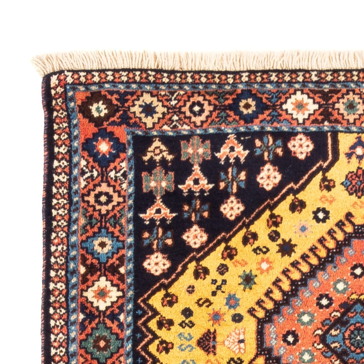 Tapis persan - Nomadic - 133 x 82 cm - jaune