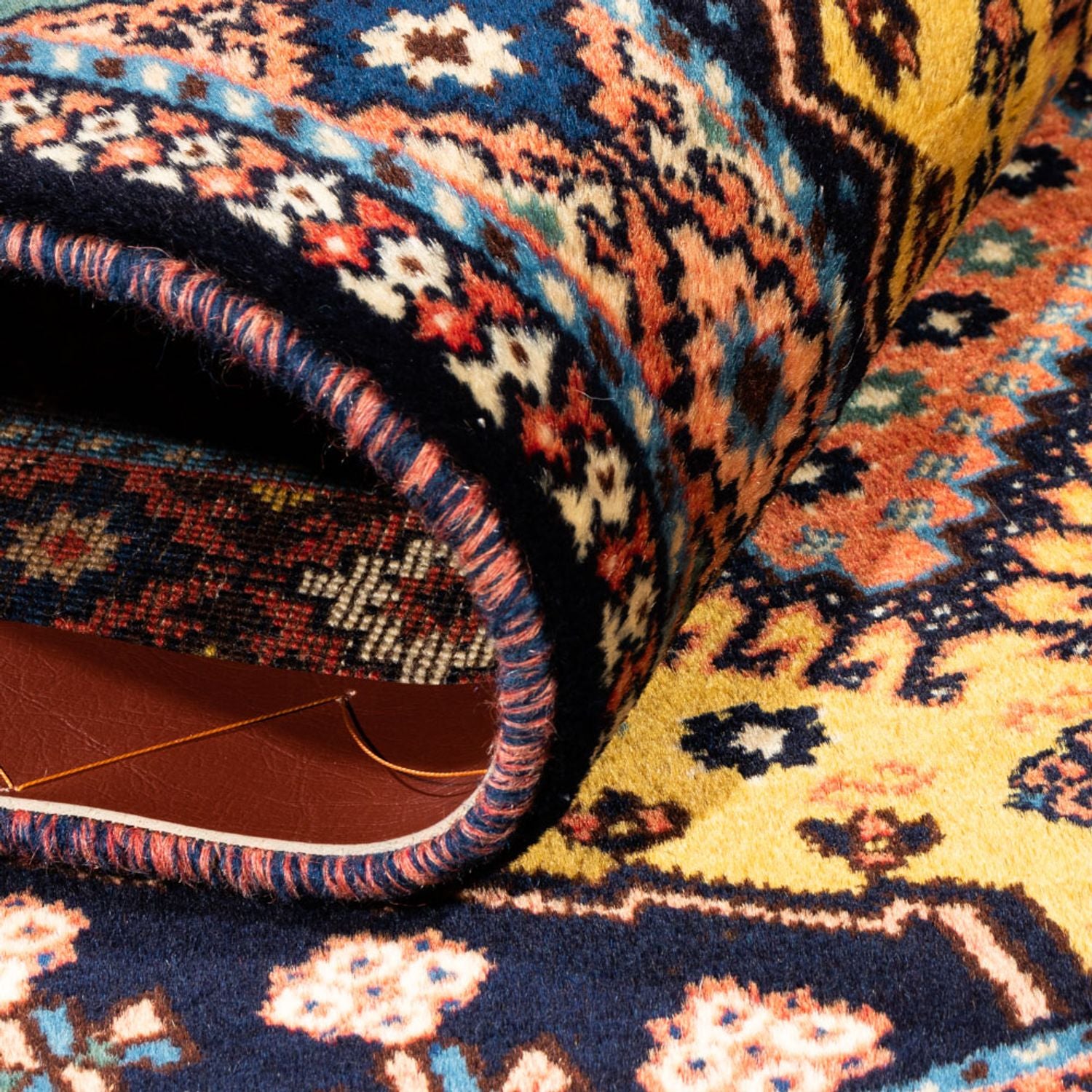Tapis persan - Nomadic - 133 x 82 cm - jaune