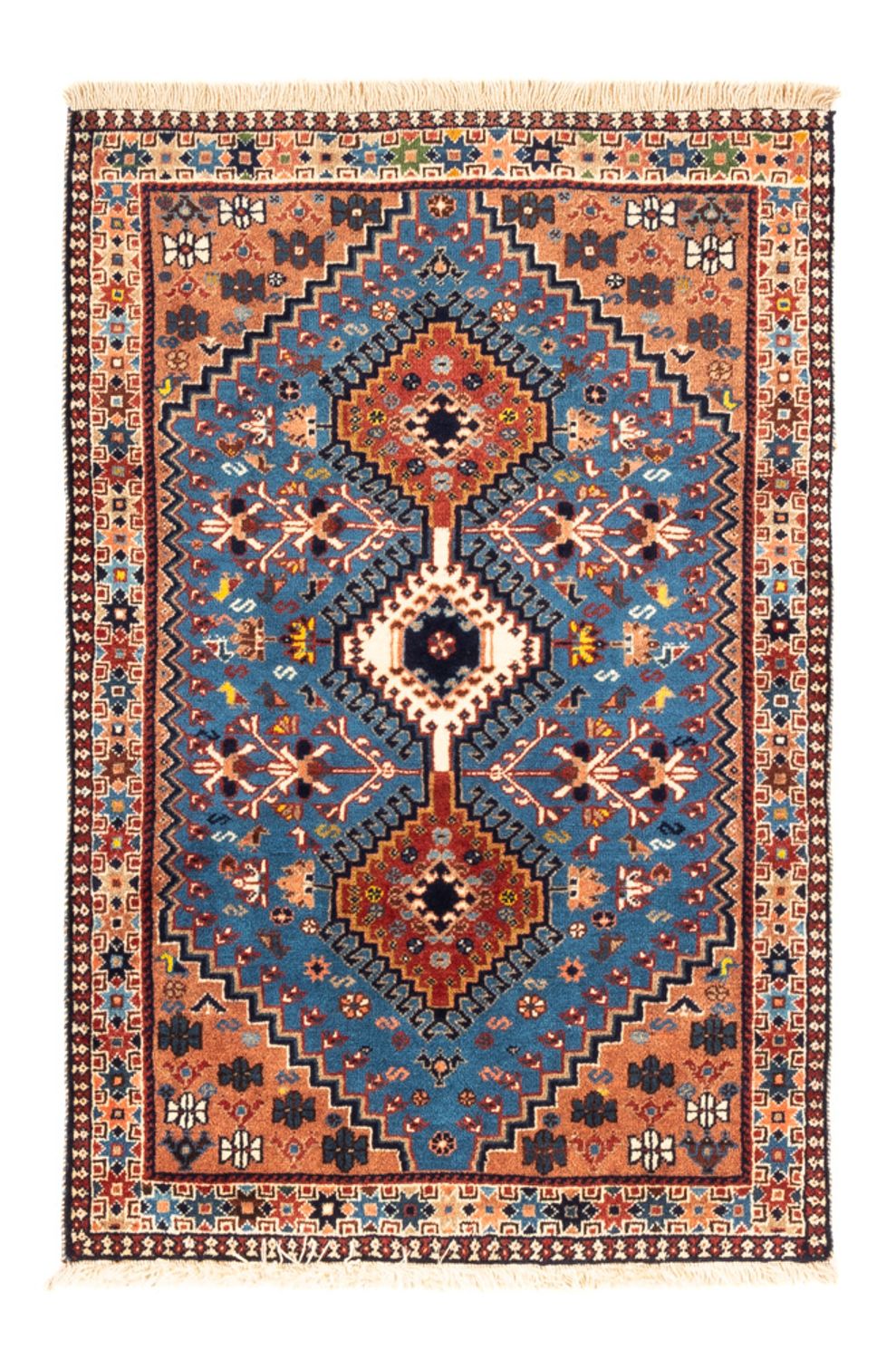 Tapis persan - Nomadic - 122 x 83 cm - bleu