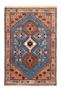 Tapis persan - Nomadic - 122 x 83 cm - bleu