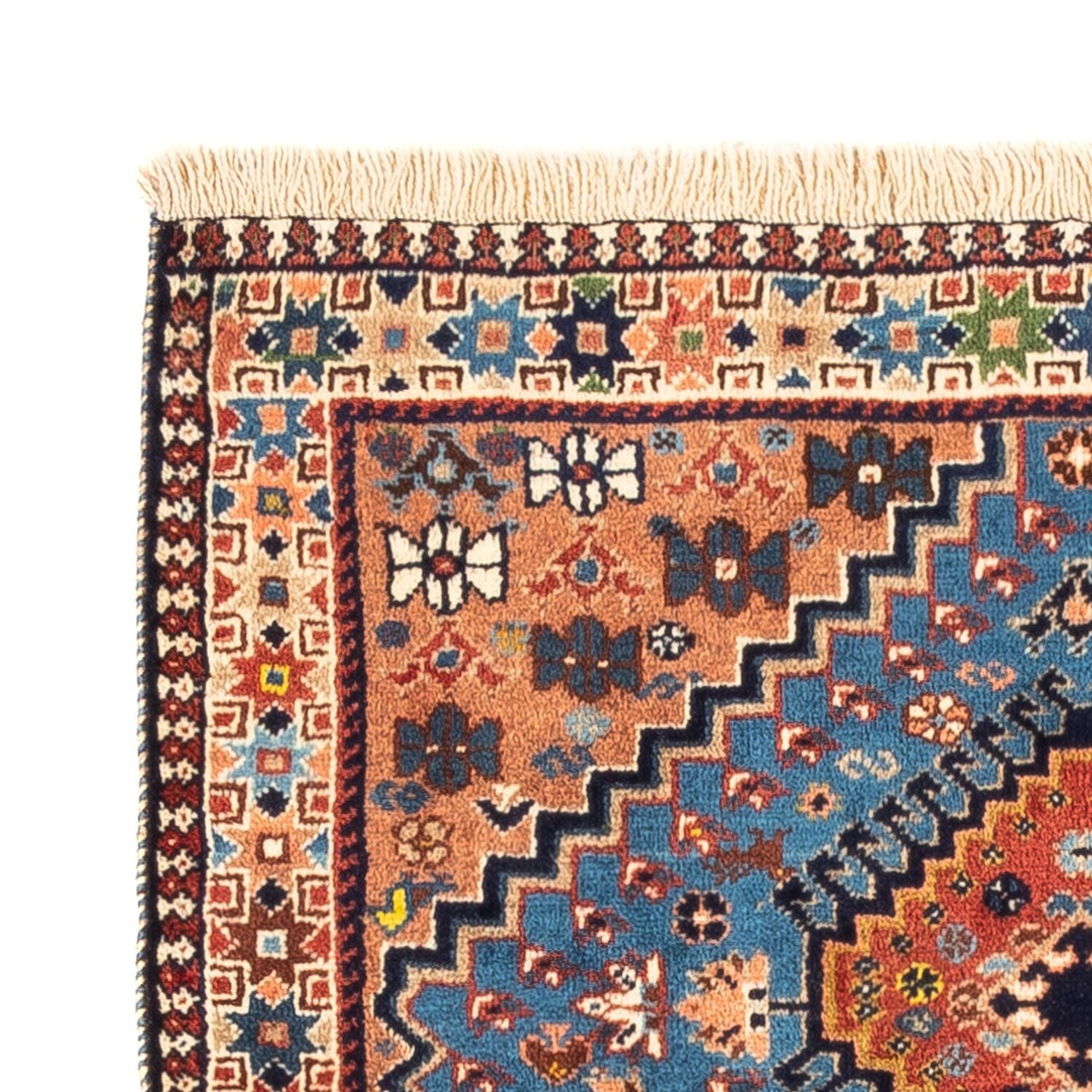 Tapis persan - Nomadic - 122 x 83 cm - bleu