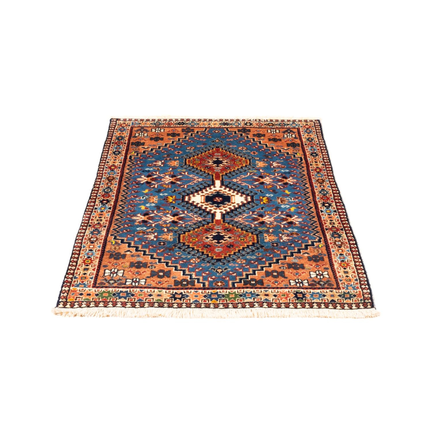 Tapis persan - Nomadic - 122 x 83 cm - bleu