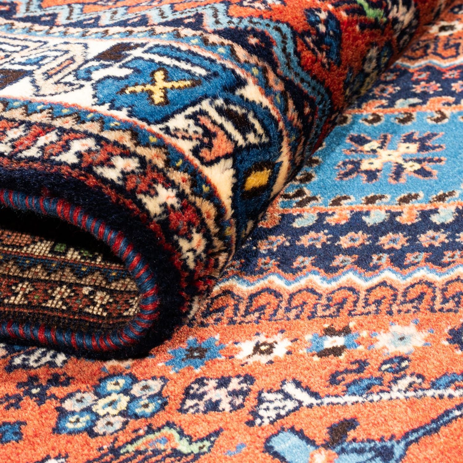 Tapis de couloir Tapis persan - Nomadic - 193 x 85 cm - rouge